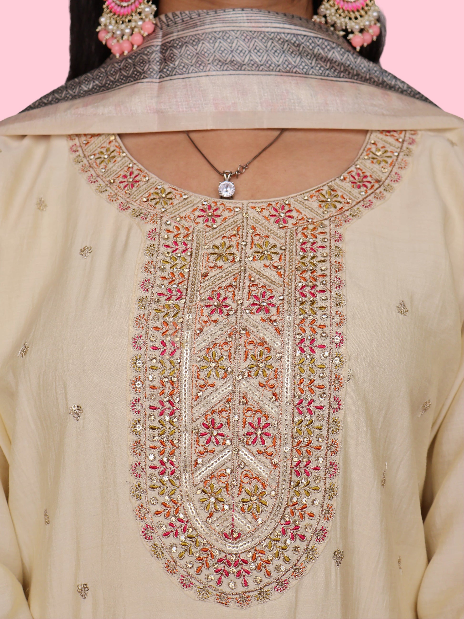 Women's Silk Kurta-Pant, and Dupatta Set-3